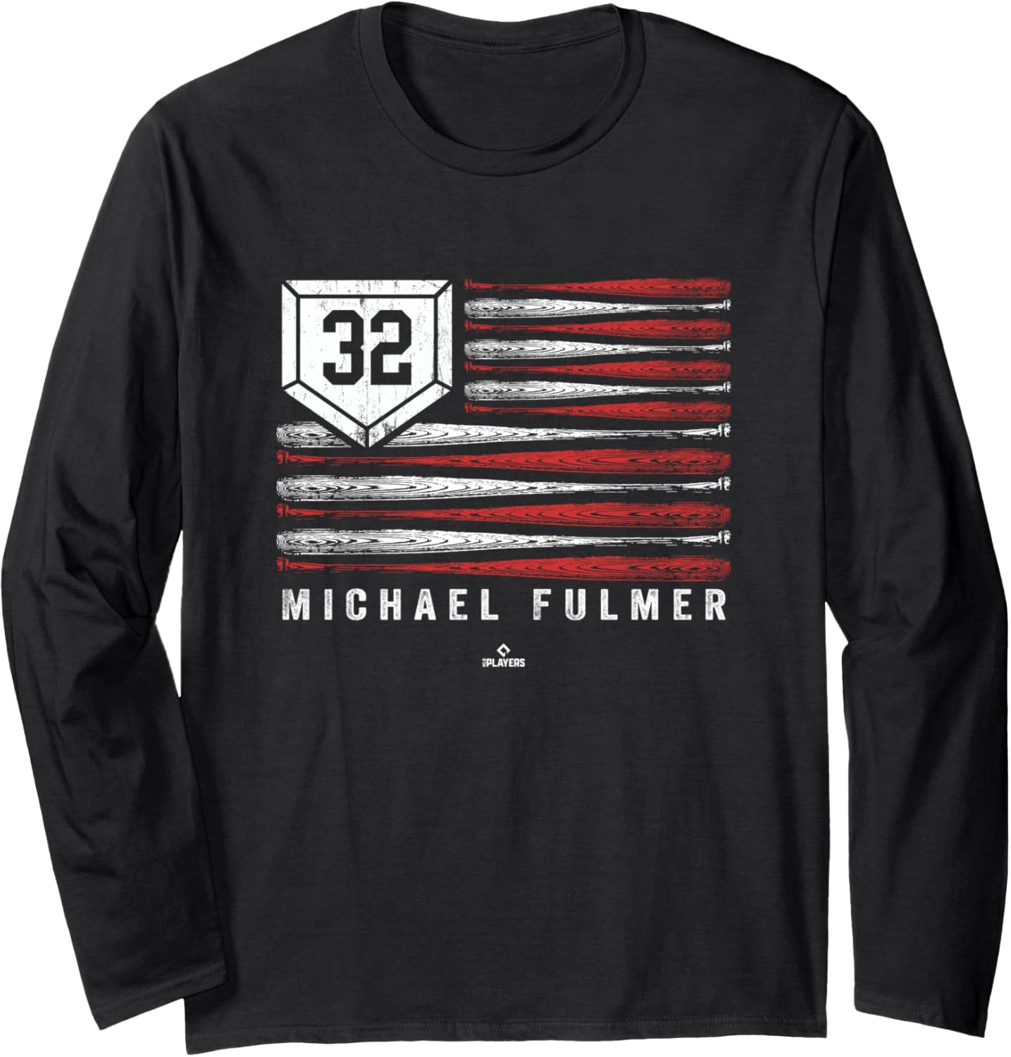 Vintage US Flag Baseball Stripes Michael Fulmer Chicago Long Sleeve Apparel | Viral Streetwear Style