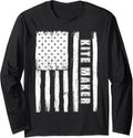 Fourth of July Shirts for Men American Flag kite maker Long Sleeve T-Shirt | Trending 2025 | Aesthetic Fit