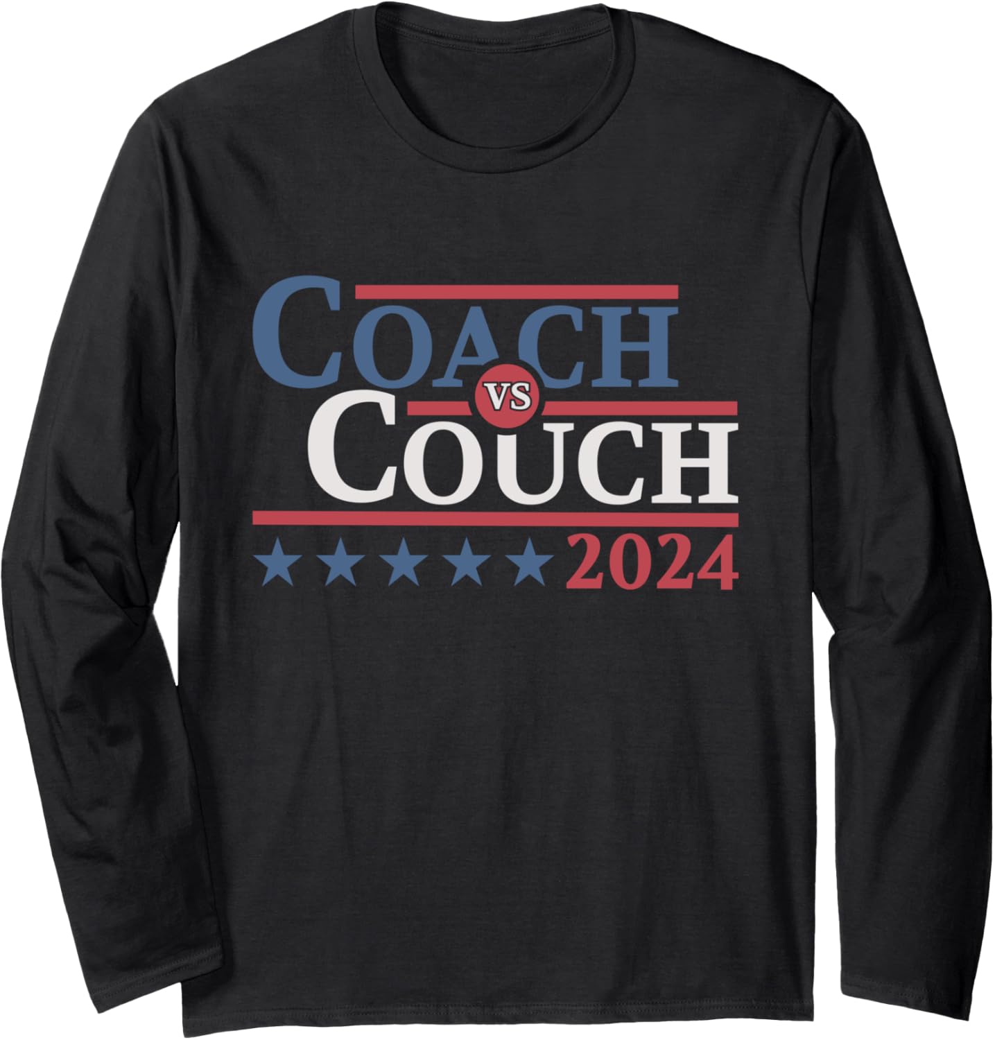 Walz vs JD Vance 2024 Funny Retro Coach vs Couch Long Sleeve Apparel | Best Seller Pick
