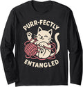 urr-fectly Entangled Cat Cartoon Yarn Long Sleeve Yarn Supply | Top Rated | Perfect for Crafters