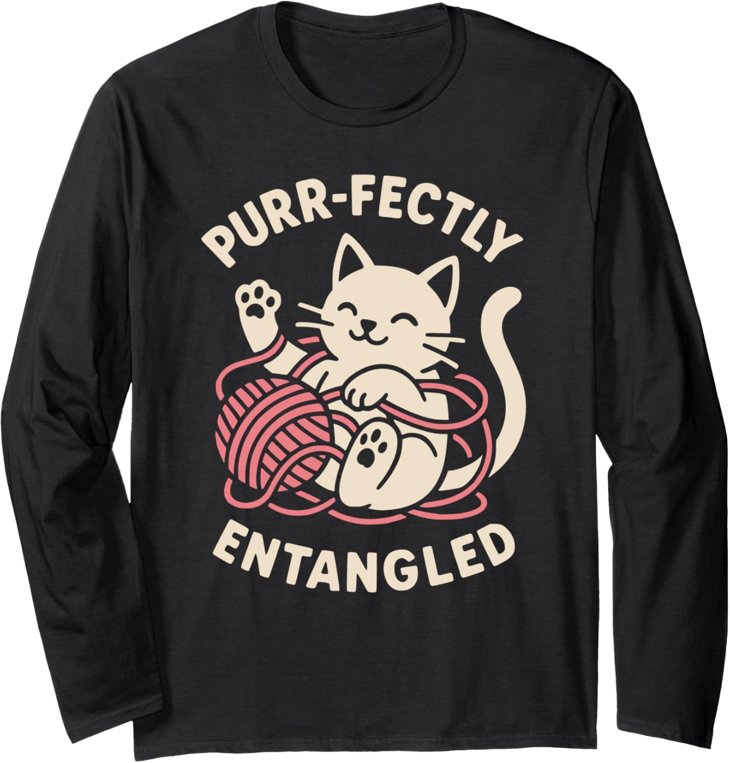 urr-fectly Entangled Cat Cartoon Yarn Long Sleeve Yarn Supply | Top Rated | Perfect for Crafters