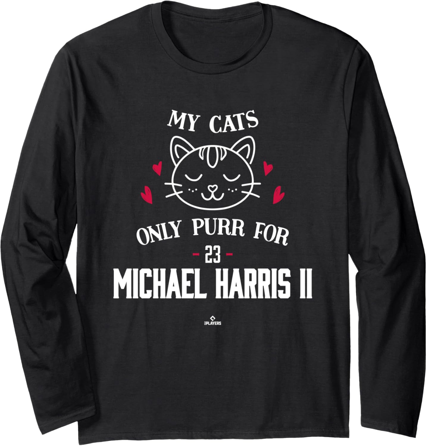 Cat Lovers for Michael Harris II Atlanta Baseball MLBPA Long Sleeve Apparel | Viral Streetwear Style