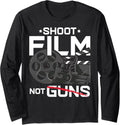 Shoot Film Not Guns Peaceful Filmmaker Director Long Sleeve Apparel | Premium Quality | Comfort Daily Wear