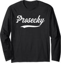 Distressed Script Michael Prosecky Prospect Baseball Fan Long Sleeve Apparel | US Best Seller