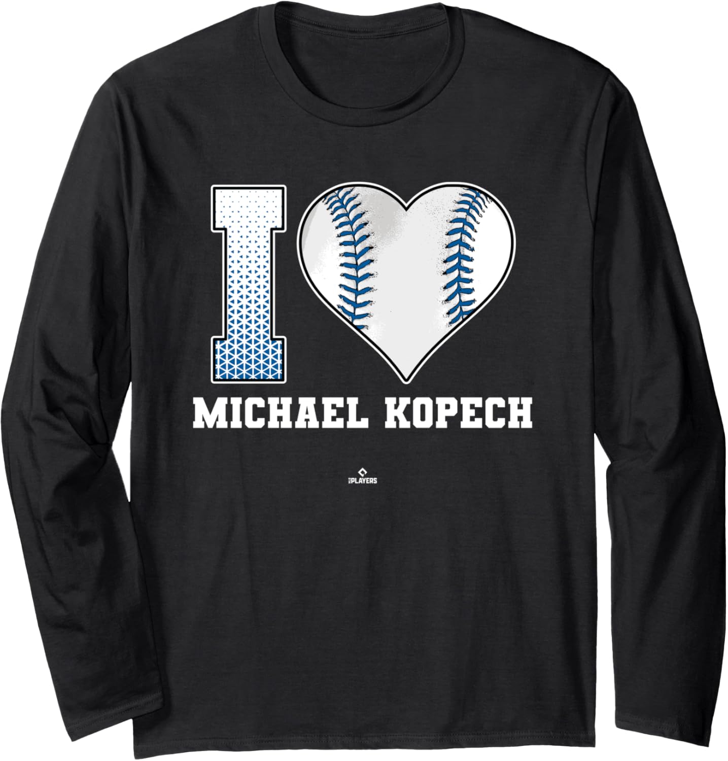 I Heart Baseball Stitch Michael Kopech Los Angeles Baseball Long Sleeve Apparel | Everyday Casual Wear