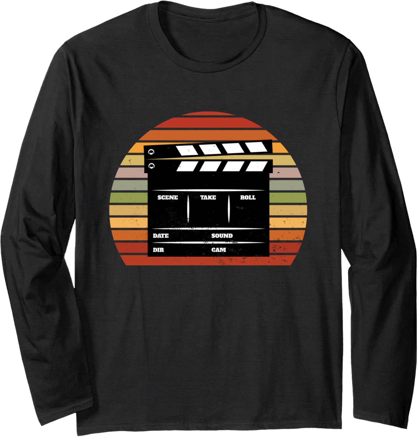 Retro Vintage Clapboard Film Movie Filmmaker Director Long Sleeve Apparel | High Search Volume | Aesthetic Fit