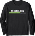 I'm Rendering - Video Editor Editing Filmmaker Videographer Long Sleeve Apparel | US Viral Style | Perfect Gift Idea