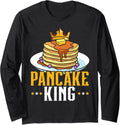 Pancake King Pancake Maker Pancakes Food Lover Long Sleeve Apparel | Trending 2025 | Perfect Gift Idea