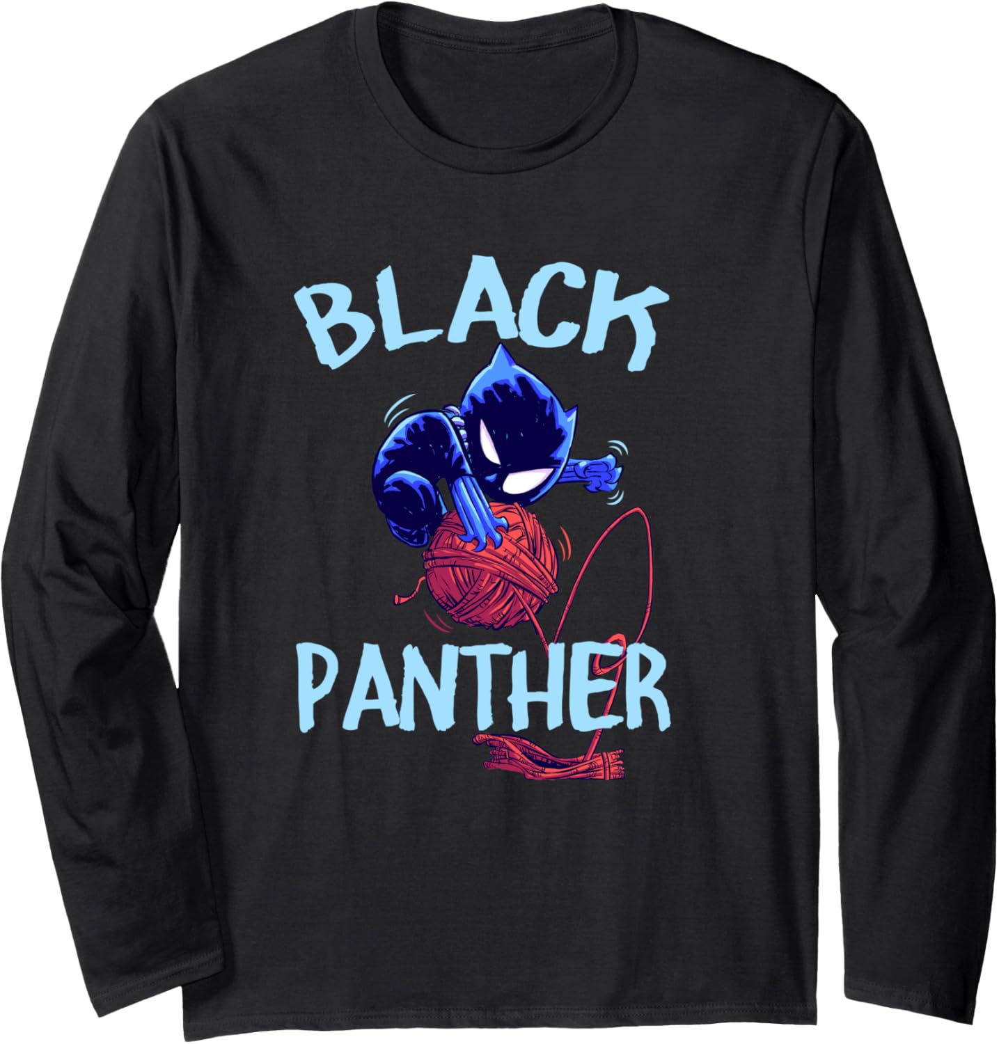 Marvel Comics Retro Classic Chibi Black Panther Yarn Ball Long Sleeve Yarn Supply | Top Rated | High CTR Title