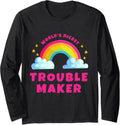 World's Nicest Trouble Maker Rainbow Trouble Maker Long Sleeve Apparel | High Search Volume | Comfort Daily Wear