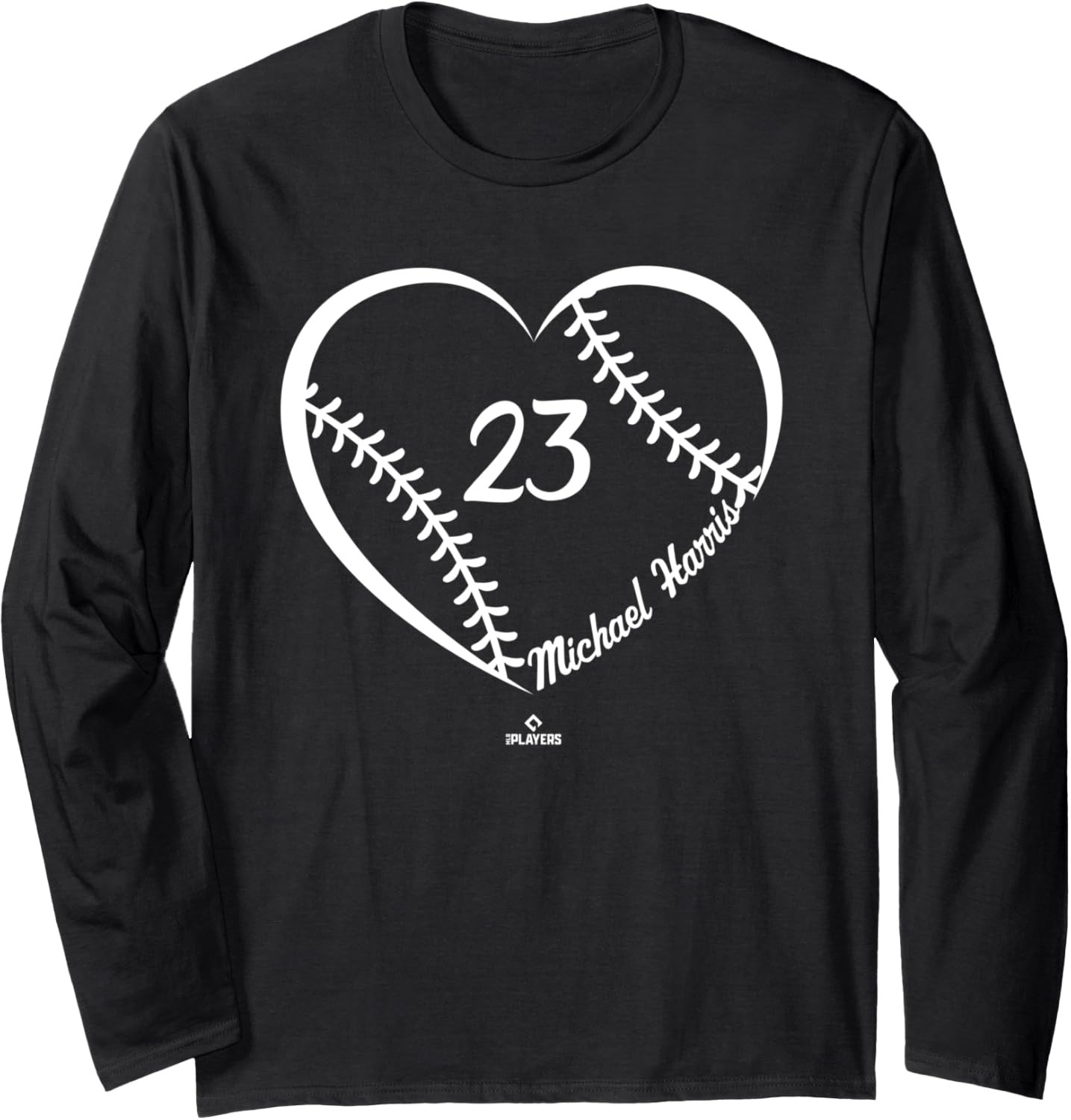 Baseball Heart Number Michael Harris MLBPA Long Sleeve Apparel | Premium Quality