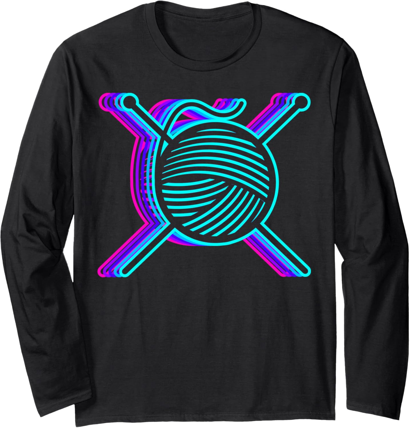 Retro Knitting Knitter Crochet Yarn Vaporwave Long Sleeve Yarn Supply | Premium Quality | Customer Favorite