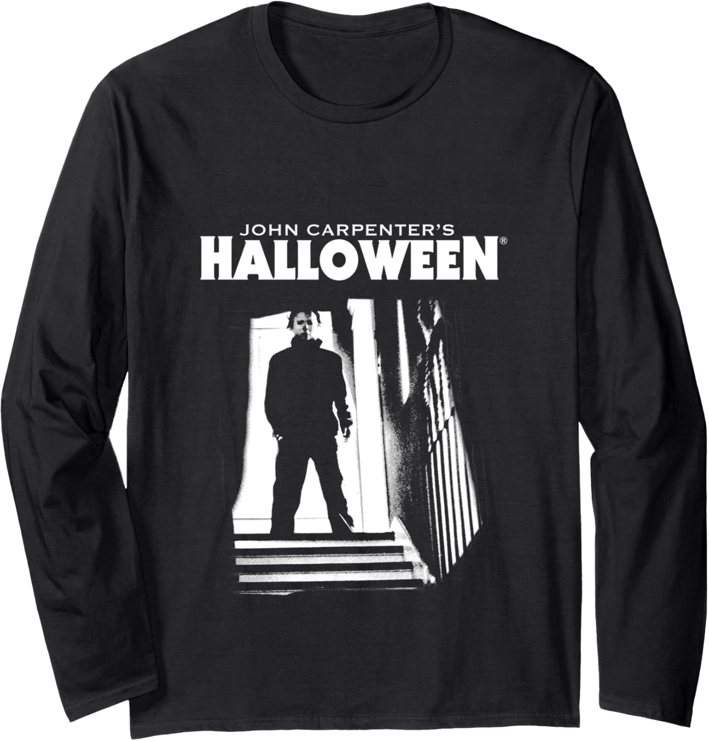 Halloween Michael Myers Top Of The Stairs Long Sleeve Apparel | Trending 2025