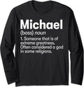 Michael Definition Name Michael Long Sleeve Apparel | Premium Quality