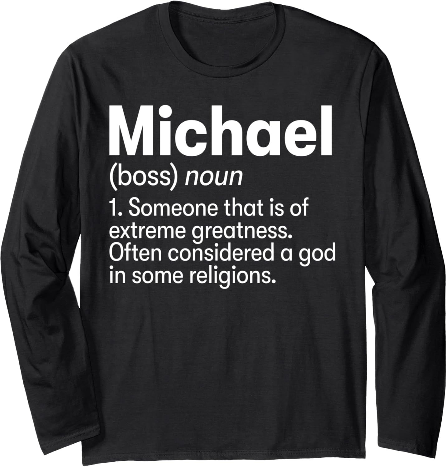 Michael Definition Name Michael Long Sleeve Apparel | Premium Quality