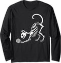Cat Skeleton Yarn Halloween Mom Dad Kids Long Sleeve Yarn Supply | High Search Volume | Perfect for Crafters