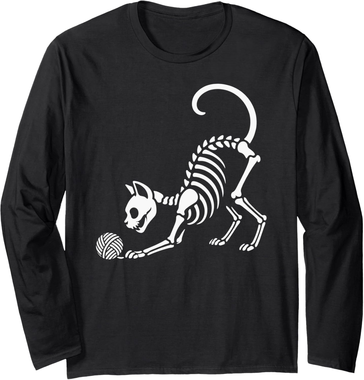 Cat Skeleton Yarn Halloween Mom Dad Kids Long Sleeve Yarn Supply | High Search Volume | Perfect for Crafters