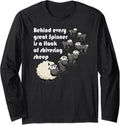 Hand Spinning Roving & Dyeing Great Spinner Shivering Sheep Long Sleeve Apparel | Trending 2025 | Best Seller Choice