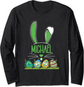 Personalized Easter Bunny Name Michael Long Sleeve Apparel | Perfect Gift Idea