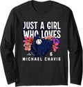 Just A Girl Who Loves Michael Chavis Washington MLBPA Long Sleeve Apparel | US Best Seller