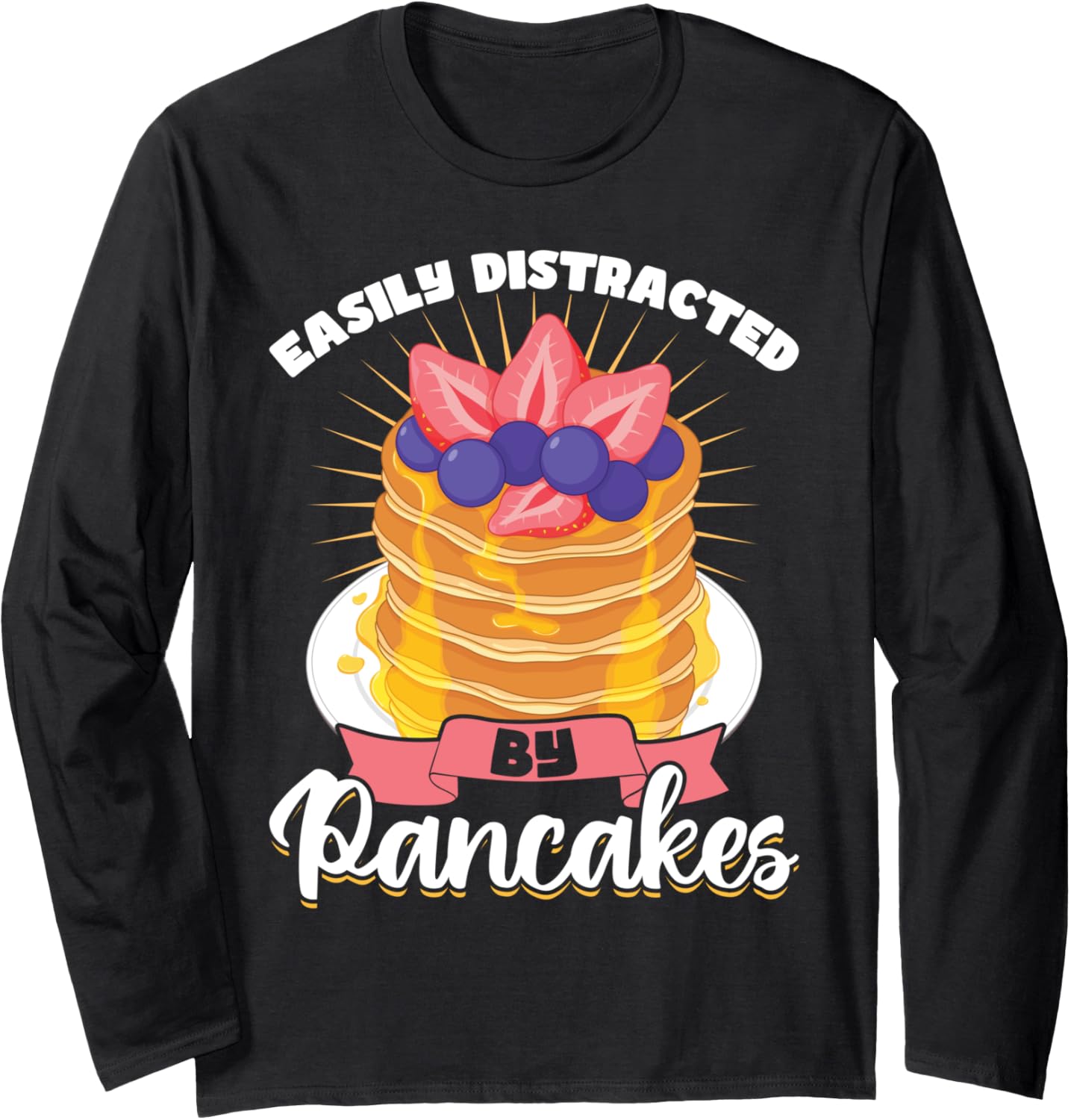 Easily Distracted By Pancakes - Pancake Maker Long Sleeve Apparel | US Viral Style | Must-Have Style