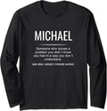 Michael Name Long Sleeve Apparel | Trending 2025