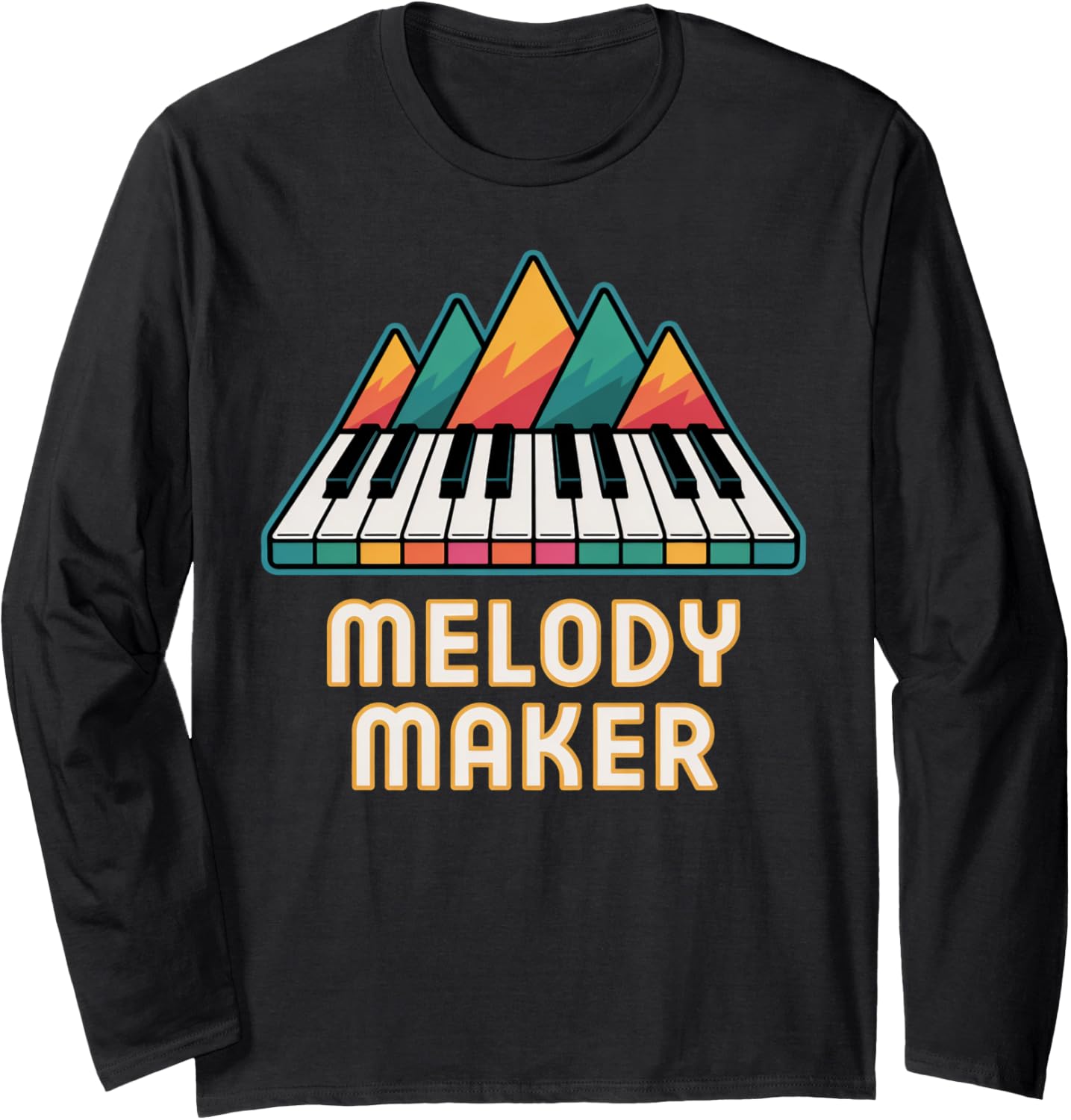 Melody Maker Piano Mountain Artistic Long Sleeve Apparel | Premium Quality | Must-Have Style