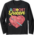 Crochet Queen - Yarn Lover Long Sleeve Yarn Supply | Top Rated | High CTR Title