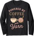 Coffee And Yarn Crochet Knitting Knitter Funny Long Sleeve Yarn Supply | Viral US Pick | High CTR Title