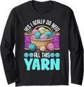 Women Funny Knitting Knitters Yarn Enthusiast Knit Lover Long Sleeve Yarn Supply | Trending 2025 | Perfect for Crafters