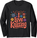 I Love Knitting Creative Yarn Balls Long Sleeve Yarn Supply | High Search Volume | Best Seller Choice