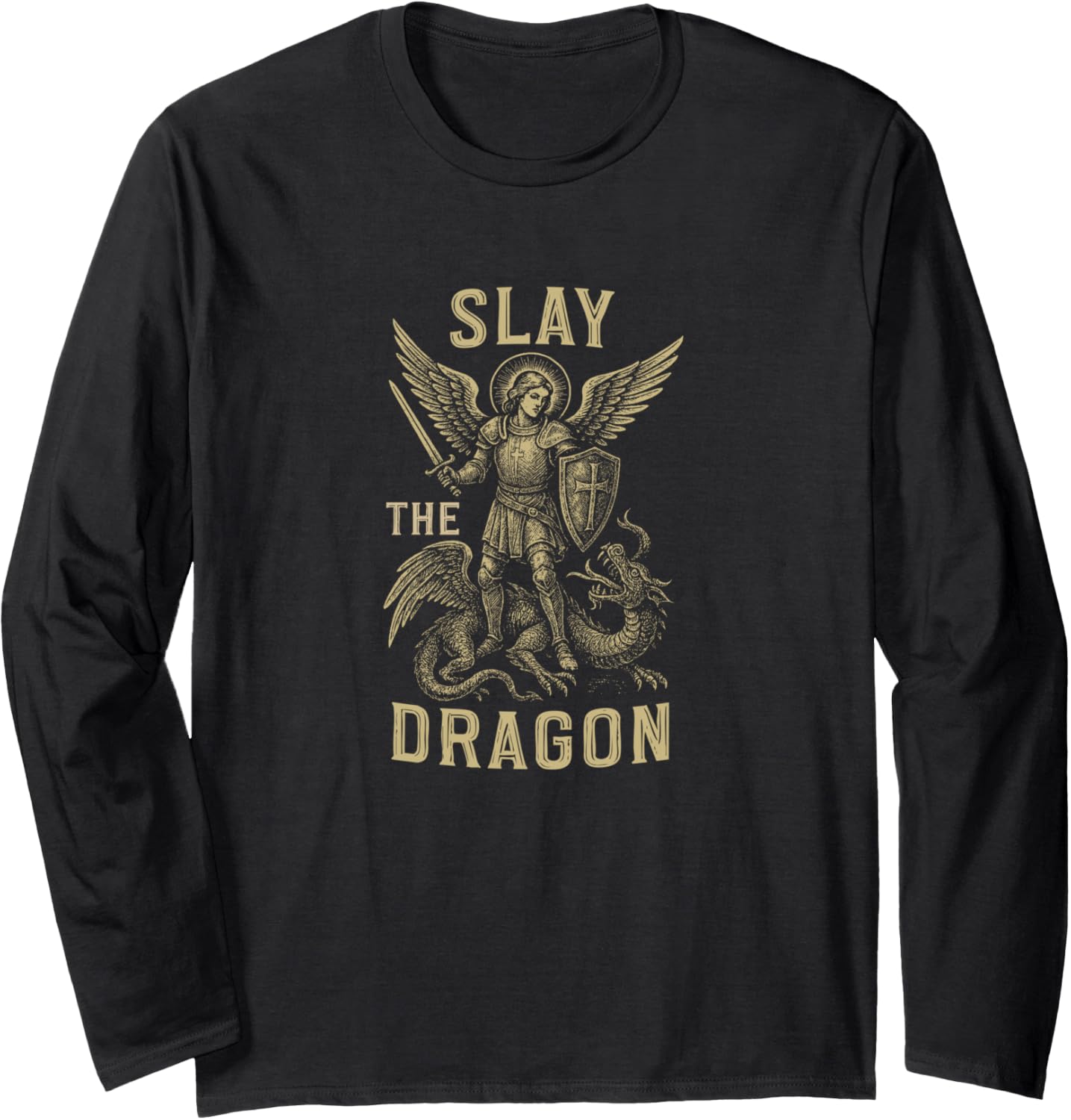 St. Michael The Archangel Catholic Graphic Long Sleeve Apparel | Trending 2025