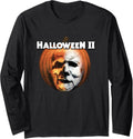 Halloween II Michael Myers Pumpkin Long Sleeve Apparel | US Best Seller