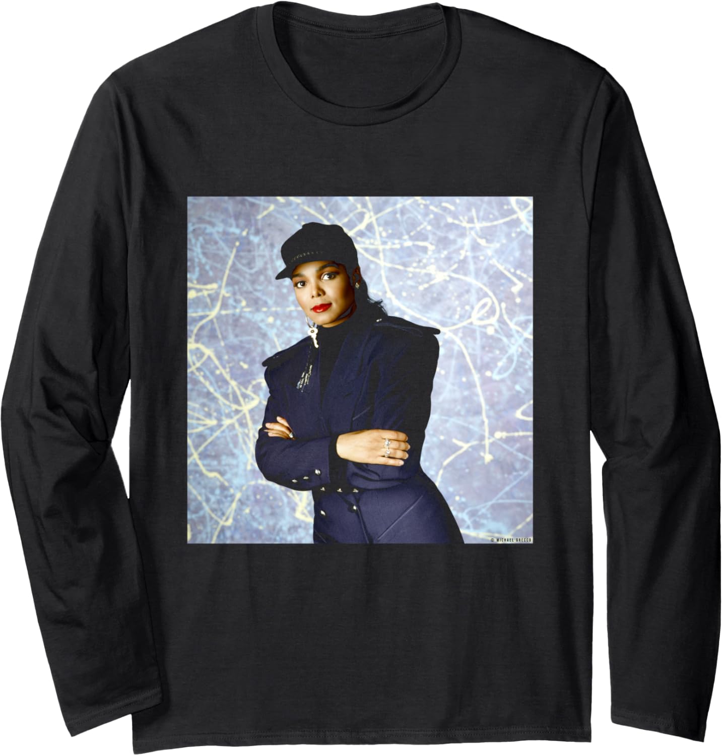 Janet Jackson 1989 LA Portrait by Michael Grecco Long Sleeve Apparel | Trending 2025