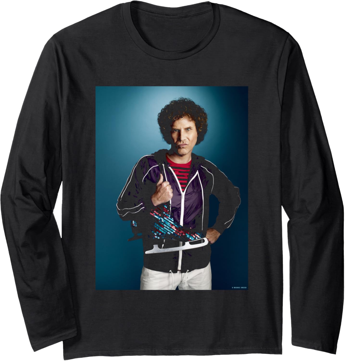 Blades Of Glory Will Ferrell Skates By Michael Grecco Long Sleeve Apparel | Premium Quality