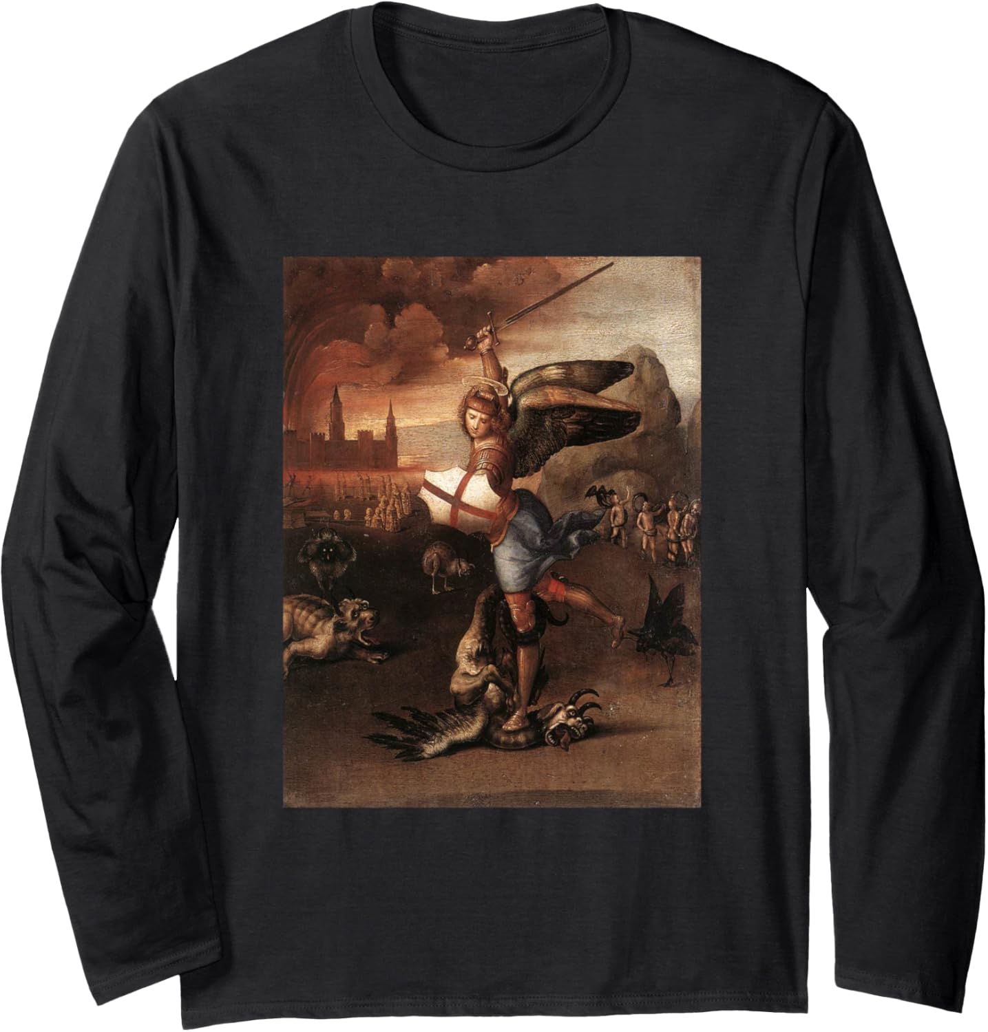 Raphael's Saint Michael Long Sleeve Apparel | Premium Quality