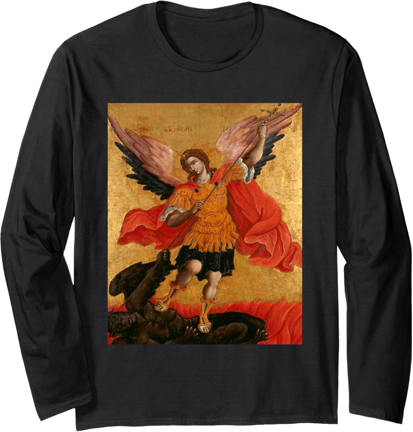 Archangel Michael by Theodoros Poulakis Long Sleeve Apparel | Viral Streetwear Style