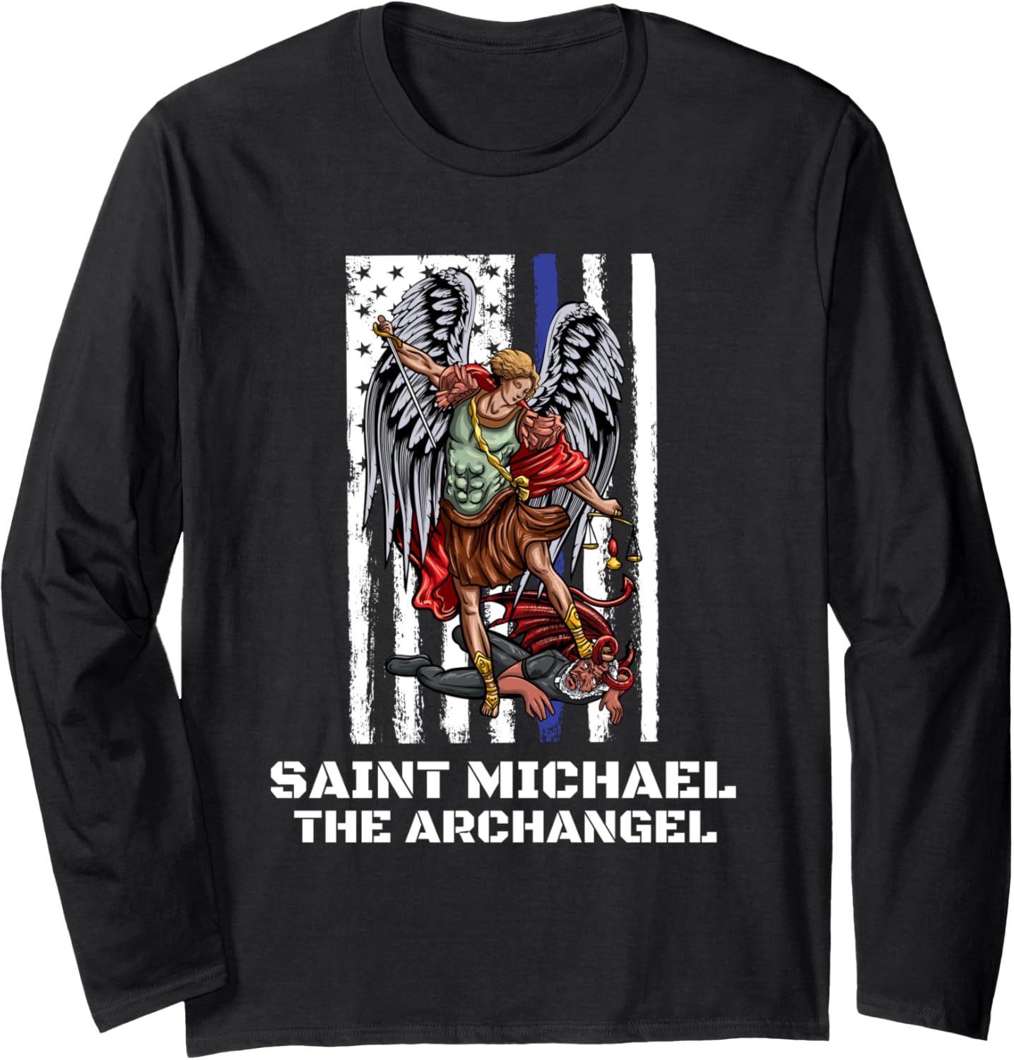 Saint Michael The Archangel Catholic Long Sleeve Apparel | Perfect Gift Idea