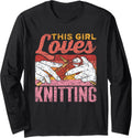 This Girl Loves Knitting Knit Knitter Hobby Yarn Knitting Long Sleeve Yarn Supply | Top Rated | High CTR Title