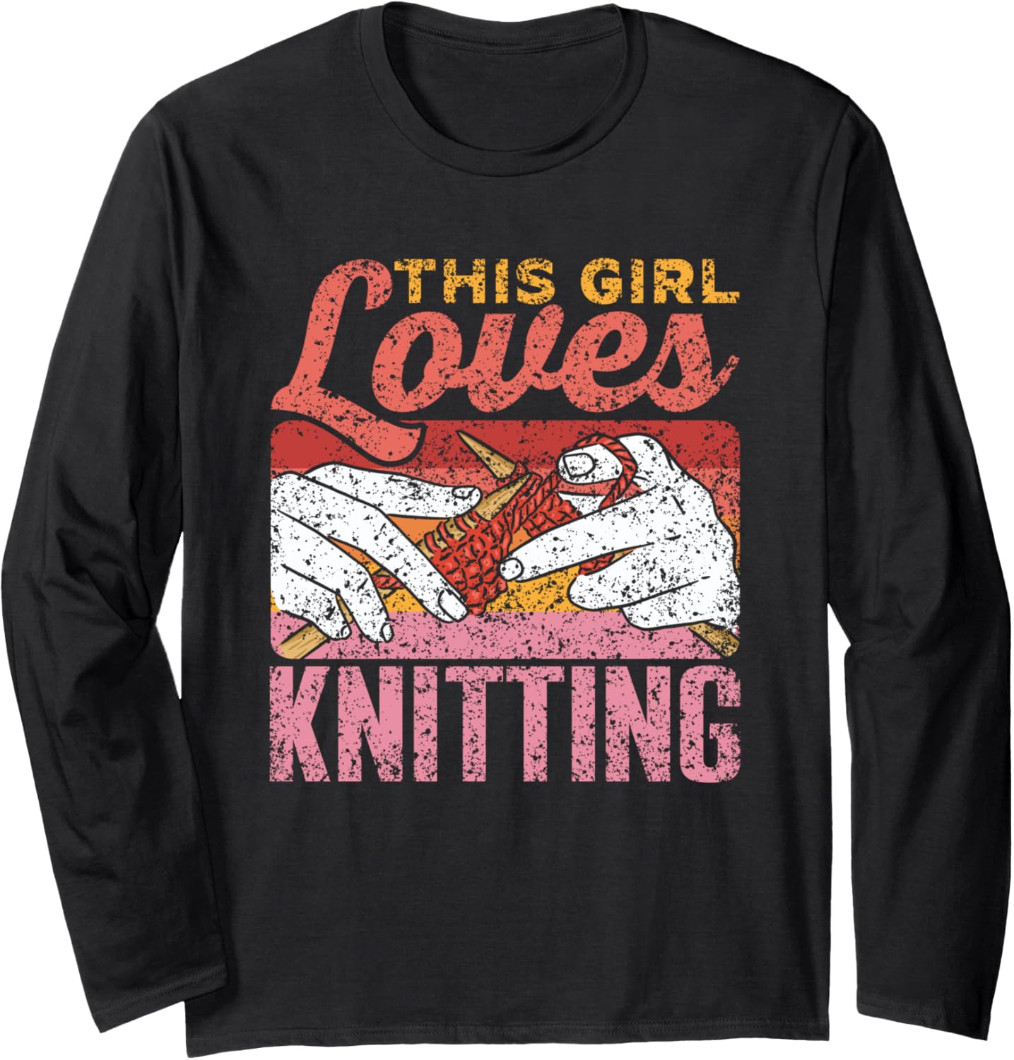 This Girl Loves Knitting Knit Knitter Hobby Yarn Knitting Long Sleeve Yarn Supply | Top Rated | High CTR Title