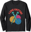 I Love Knitting Yarn Needles Colors Long Sleeve Yarn Supply | Premium Quality | Perfect for Crafters