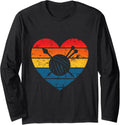 Yarn Love Knitting Crochet Heart Retro Yarn Arts Crafts Long Sleeve Yarn Supply | High Search Volume | Best Seller Ch...