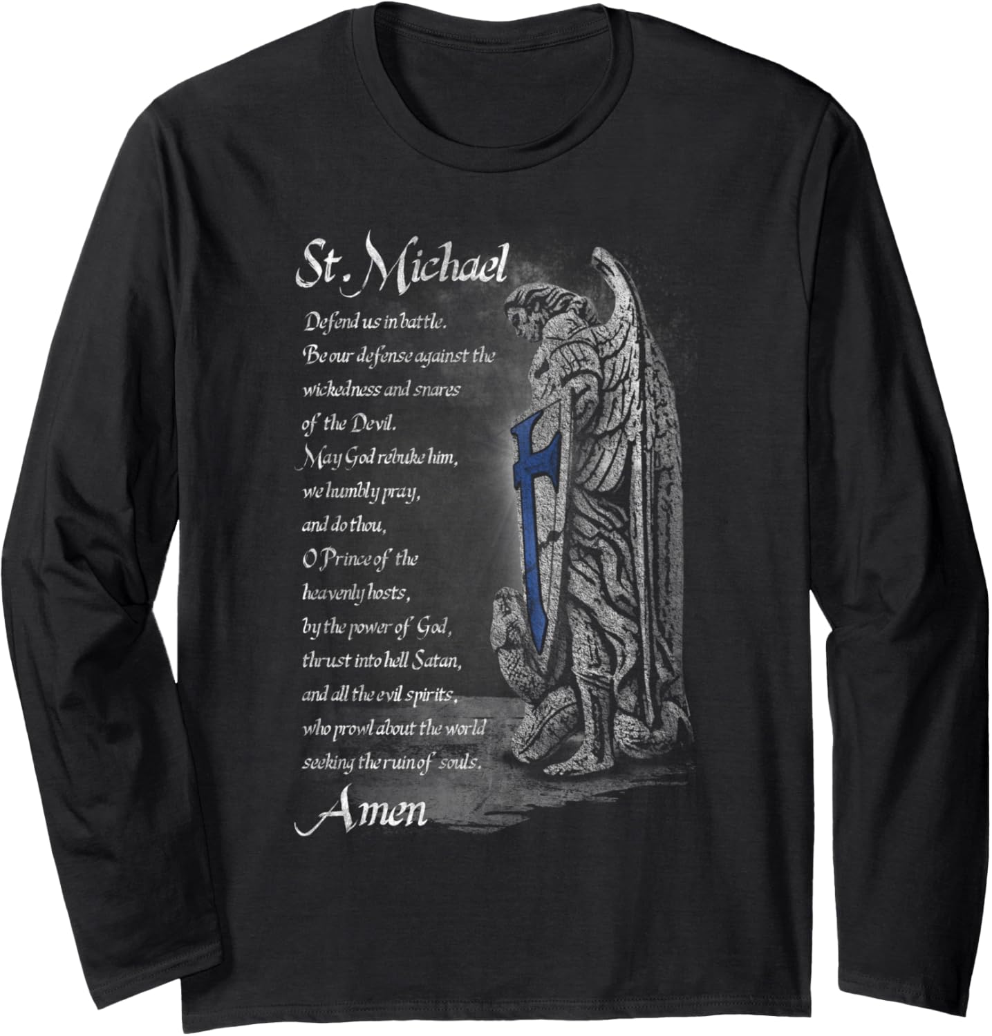 Thin Blue Line - St Michael Long Sleeve Apparel | Viral Streetwear Style