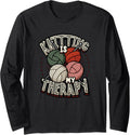 Knitting Is My Therapy Yarn Knitting Long Sleeve Yarn Supply | Viral US Pick | High CTR Title