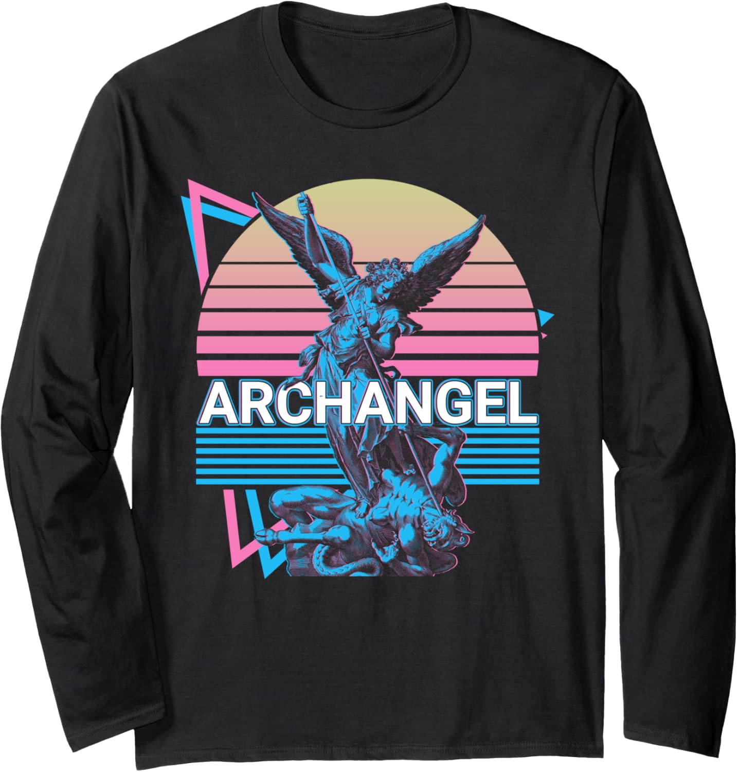 Archangel Michael Saint Michael Retro Long Sleeve Apparel | US Best Seller