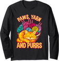 Funny Crocheting Cats Sleeping Paws Yarn Purrs Kitty Crochet Long Sleeve Yarn Supply | High Search Volume | Best Sell...