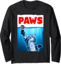 Paws Cat Parody Chasing String Ball Long Sleeve Apparel | Viral US Pick | Customer Favorite