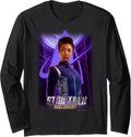 Star Trek Discovery Michael Purple Delta Long Sleeve Tee Long Sleeve T-Shirt | Everyday Casual Wear