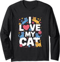 I Love My Cat Cute Kittens Heart Yarn Long Sleeve Yarn Supply | Top Rated | High CTR Title