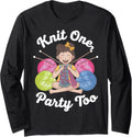 Girl Knitting with Colorful Yarn Long Sleeve Yarn Supply | Premium Quality | Customer Favorite